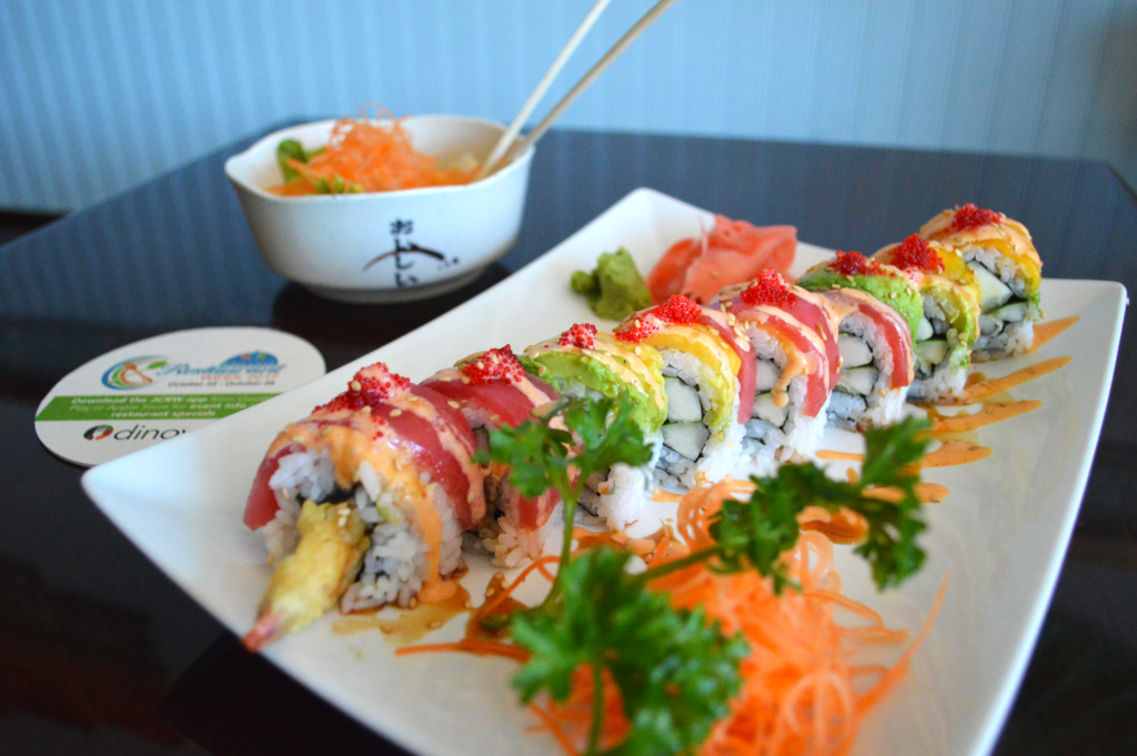 Sushi Mio Johns Creek Roll and Salad