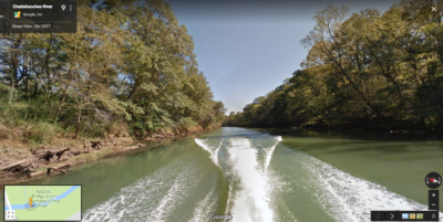 The Google Trekker on the Chattahoochee River. 